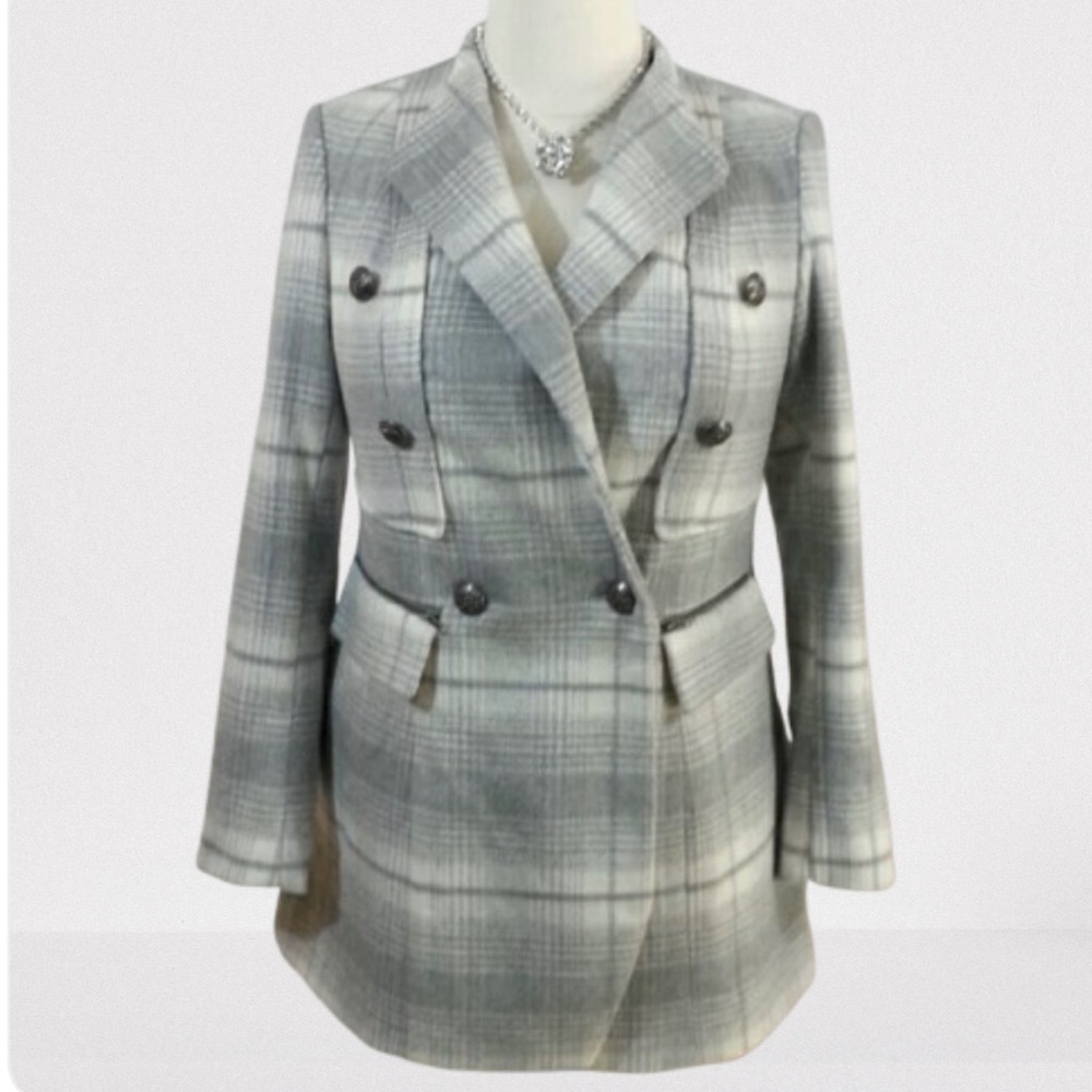 TORRID Double Breasted Plaid Midi Coat. NWT - Picture 1 of 6